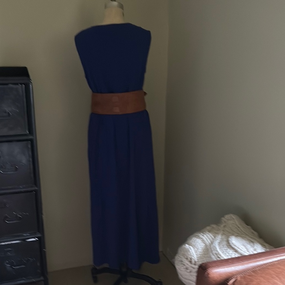 Callahan Blue Sleeveless Maxi Sundress - Picture 9 of 13